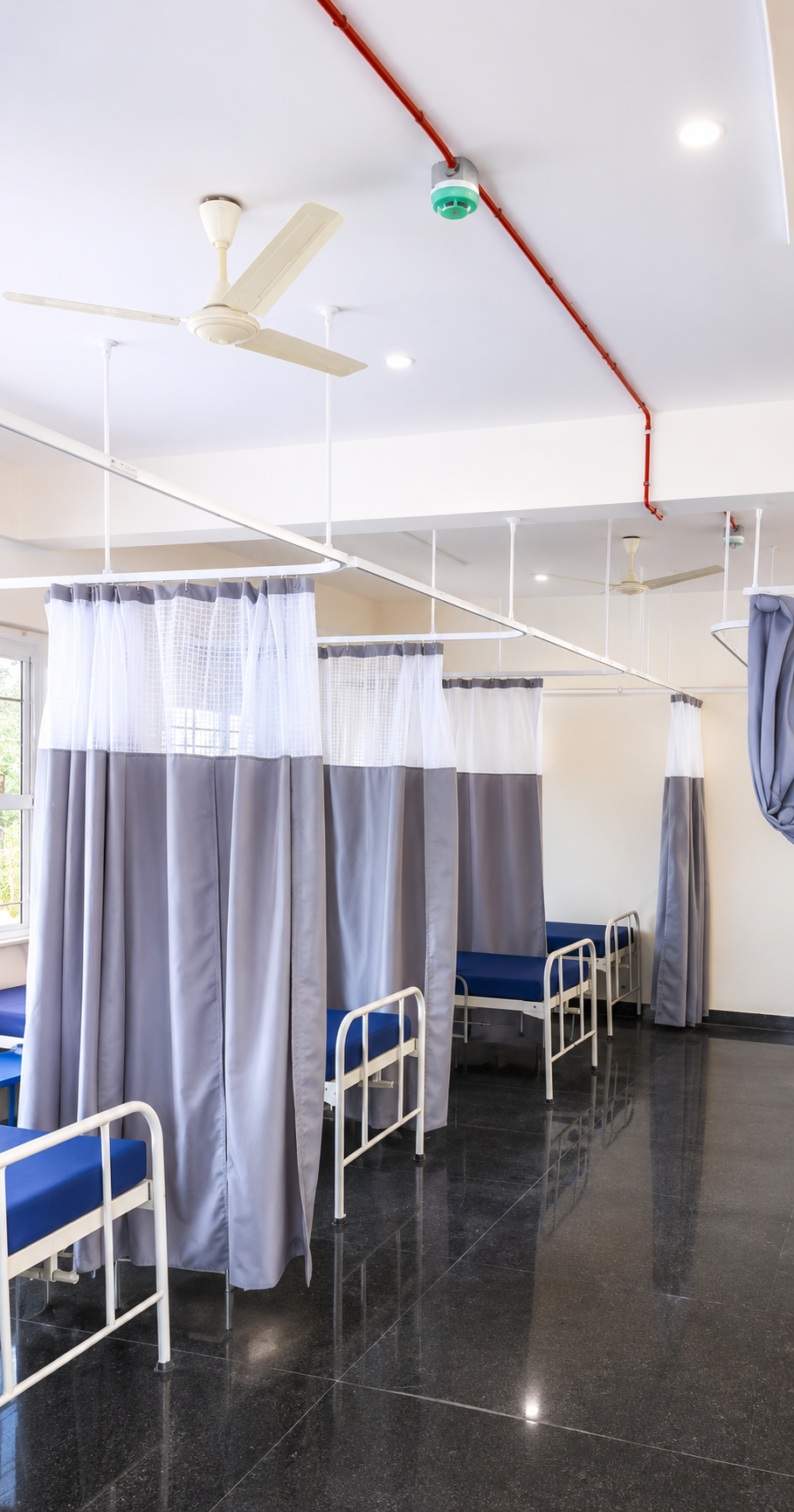 Clean and Modern Inpatient Ward Bed Setup